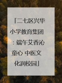 二七区兴华小学教育集团：端午艾香沁童心 中医文化润校园