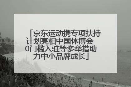 京东运动携专项扶持计划亮相中国体博会 0门槛入驻等多举措助力中小品牌成长