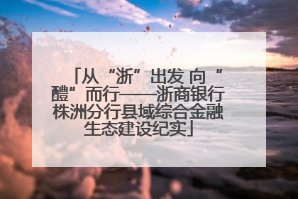 从“浙”出发 向“醴”而行——浙商银行株洲分行县域综合金融生态建设纪实