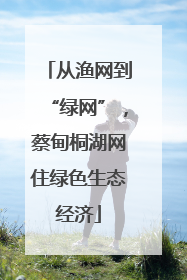 从渔网到“绿网”，蔡甸桐湖网住绿色生态经济