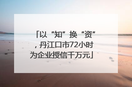 以“知”换“资”，丹江口市72小时为企业授信千万元