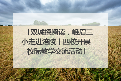 双城探阅读，峨眉三小走进涪陵十四校开展校际教学交流活动