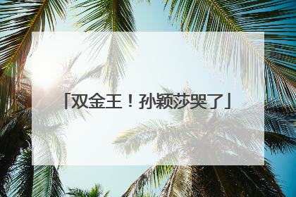 双金王！孙颖莎哭了