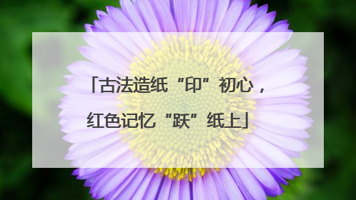 古法造纸“印”初心，红色记忆“跃”纸上