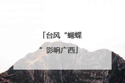 台风“蝴蝶”影响广西