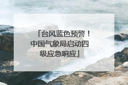 台风蓝色预警！中国气象局启动四级应急响应