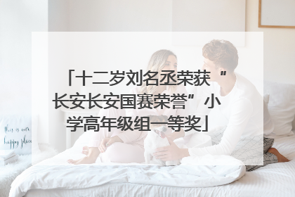 十二岁刘名丞荣获“长安长安国赛荣誉”小学高年级组一等奖