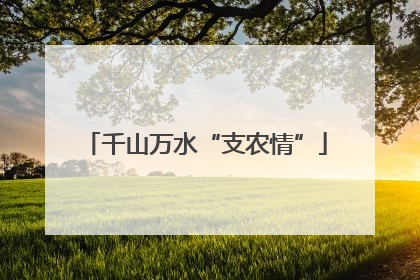 千山万水“支农情”