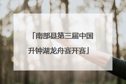 南部县第三届中国升钟湖龙舟赛开赛
