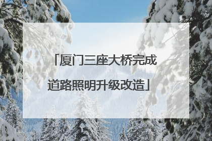 厦门三座大桥完成道路照明升级改造