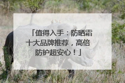 值得入手：防晒霜十大品牌推荐，高倍防护超安心！
