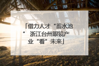 借力人才“蓄水池” 浙江台州眼镜产业“看”未来