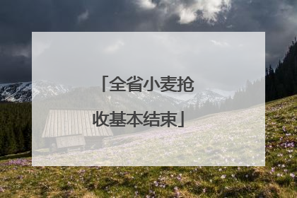 全省小麦抢收基本结束