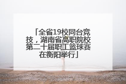 全省19校同台竞技，湖南省高职院校第二十届职工篮球赛在衡阳举行