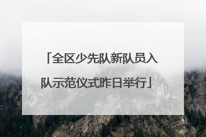 全区少先队新队员入队示范仪式昨日举行