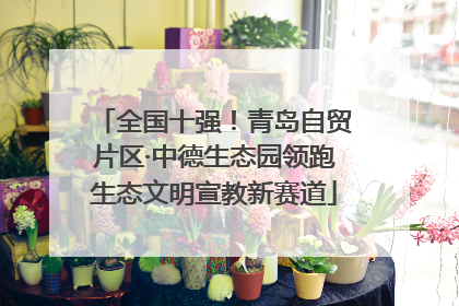 全国十强！青岛自贸片区·中德生态园领跑生态文明宣教新赛道