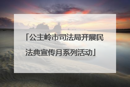 公主岭市司法局开展民法典宣传月系列活动