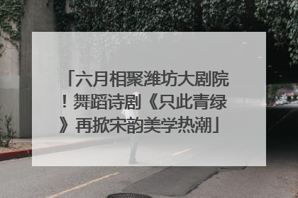 六月相聚潍坊大剧院！舞蹈诗剧《只此青绿》再掀宋韵美学热潮
