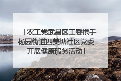 农工党武昌区工委携手杨园街道四美塘社区党委开展健康服务活动