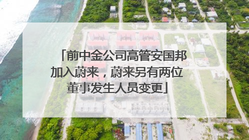 前中金公司高管安国邦加入蔚来，蔚来另有两位董事发生人员变更