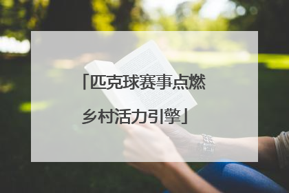 匹克球赛事点燃乡村活力引擎