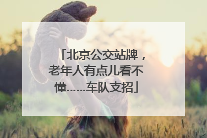 北京公交站牌，老年人有点儿看不懂……车队支招