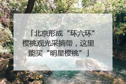 北京形成“环六环”樱桃观光采摘带，这里能买“明星樱桃”