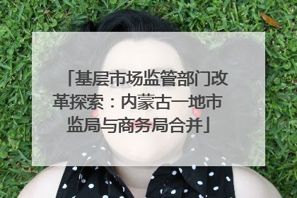 基层市场监管部门改革探索：内蒙古一地市监局与商务局合并