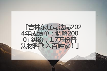 吉林东辽司法局2024年成绩单：调解2000+纠纷，1.7万份普法材料飞入百姓家！