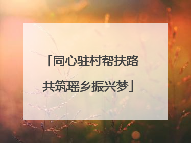 同心驻村帮扶路 共筑瑶乡振兴梦