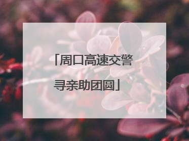 周口高速交警寻亲助团圆