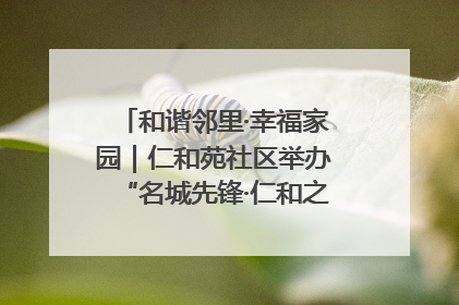 和谐邻里·幸福家园｜仁和苑社区举办“名城先锋·仁和之家”文明实践活动