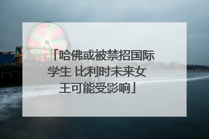 哈佛或被禁招国际学生 比利时未来女王可能受影响