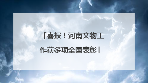 喜报！河南文物工作获多项全国表彰