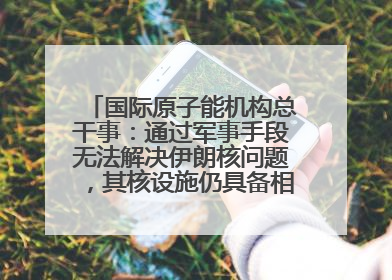 国际原子能机构总干事：通过军事手段无法解决伊朗核问题，其核设施仍具备相关产能，只需要数月就能生产出浓缩铀