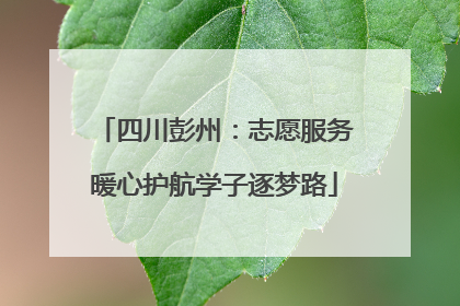 四川彭州：志愿服务暖心护航学子逐梦路