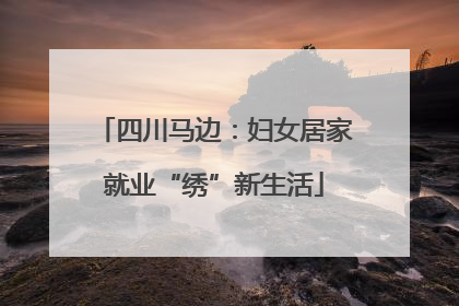 四川马边：妇女居家就业“绣”新生活