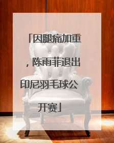 因腿痛加重，陈雨菲退出印尼羽毛球公开赛