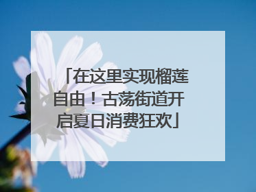 在这里实现榴莲自由！古荡街道开启夏日消费狂欢