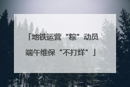 地铁运营“粽”动员 端午维保“不打烊”