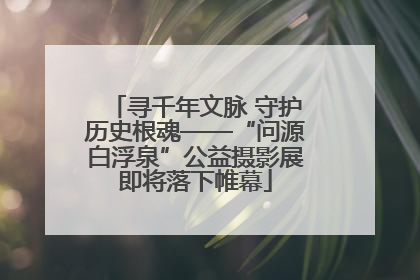 寻千年文脉 守护历史根魂——“问源白浮泉”公益摄影展即将落下帷幕