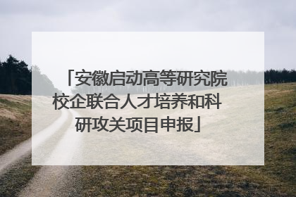 安徽启动高等研究院校企联合人才培养和科研攻关项目申报