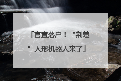 官宣落户！“荆楚”人形机器人来了