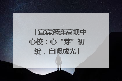 宜宾筠连蒿坝中心校：心“芽”初绽，自暖成光