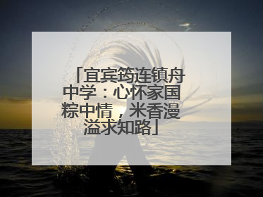 宜宾筠连镇舟中学：心怀家国粽中情，米香漫溢求知路