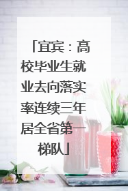 宜宾：高校毕业生就业去向落实率连续三年居全省第一梯队