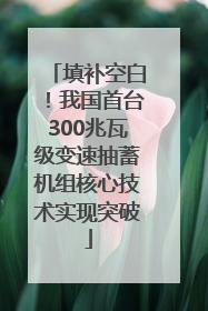 填补空白！我国首台300兆瓦级变速抽蓄机组核心技术实现突破