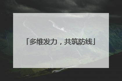 多维发力，共筑防线