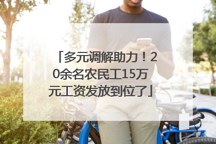 多元调解助力！20余名农民工15万元工资发放到位了