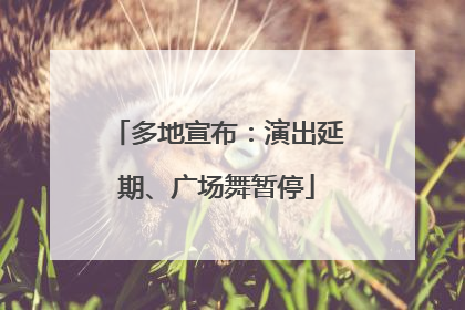 多地宣布：演出延期、广场舞暂停